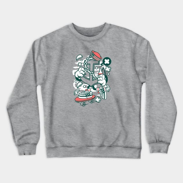 Anchor Skateboard Crewneck Sweatshirt by mochan